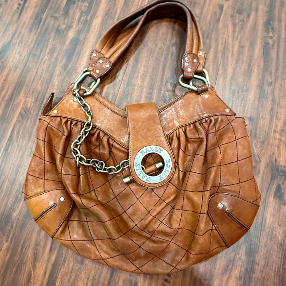 Bally Brown Leather Shoulder Bag